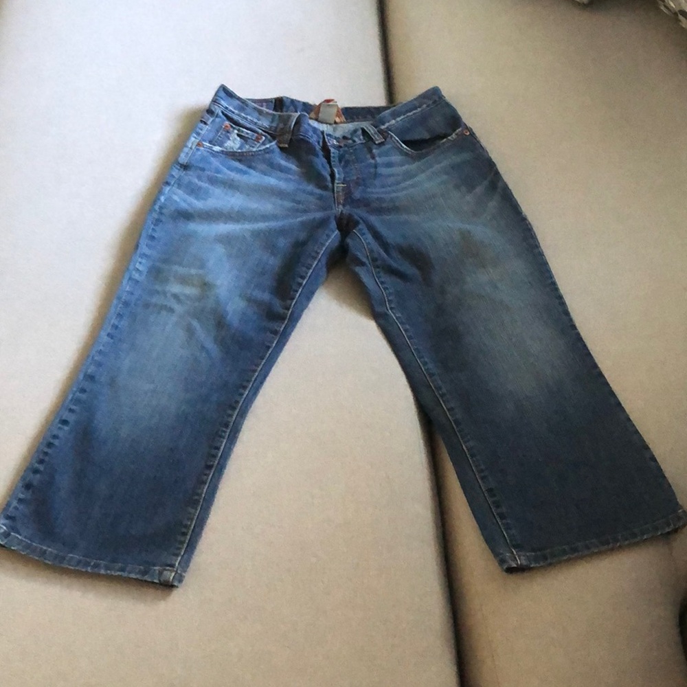 Lucky Brand Button Fly Crop Womens Jeans